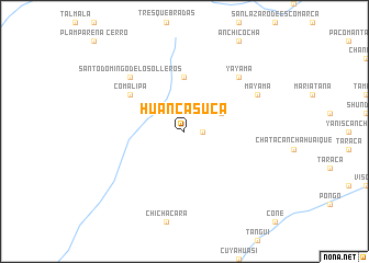 map of Huancasuca