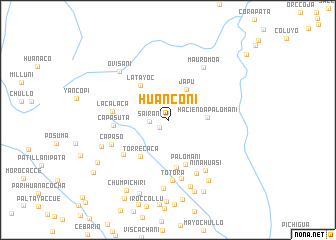 map of Huanconi