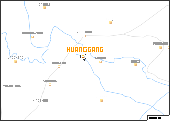map of Huanggang