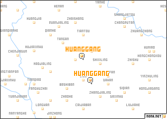 map of Huanggang