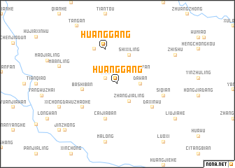 map of Huanggang
