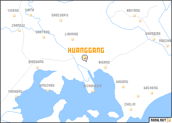 map of Huanggang