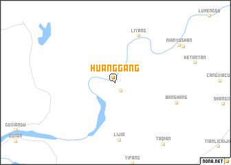 map of Huanggang