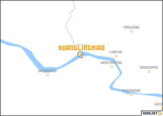 map of Huanglingmiao