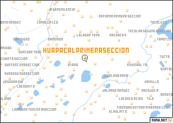 map of Huapacal Primera Sección