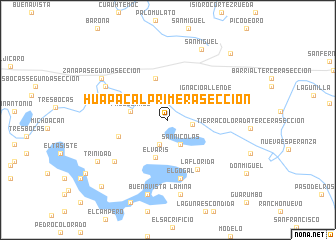 map of Huapacal Primera Sección