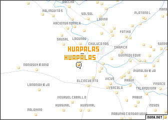 map of Huápalas