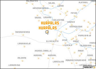 map of Huápalas