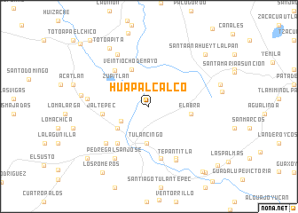 map of Huapalcalco