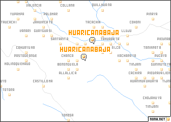 map of Huaricana Baja