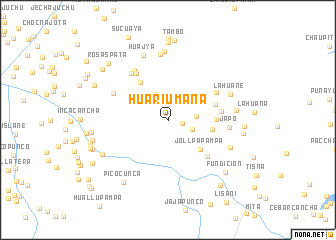 map of Huari Umaña