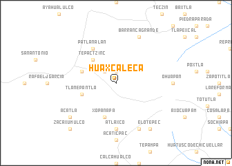 map of Huaxcaleca