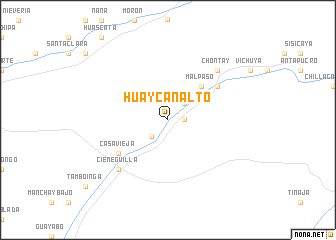 map of Huaycán Alto