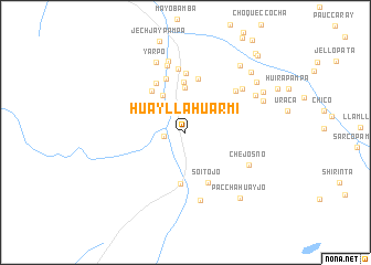 map of Huayllahuarmi