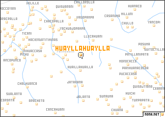 map of Huaylla Huaylla