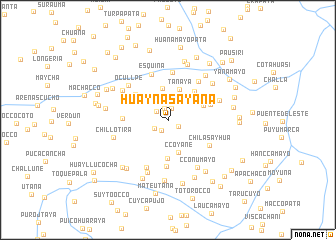 map of Huaynasayana