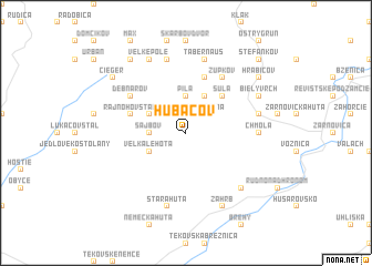 map of Hubáčov