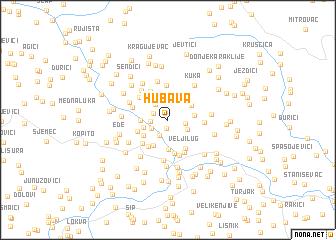 map of Hubava