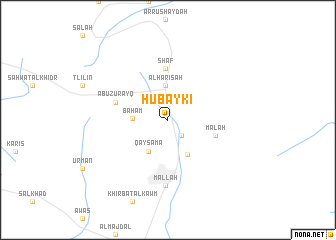 map of Ḩubaykī