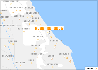 map of Hubbard Woods