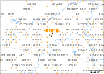 map of Hubenov