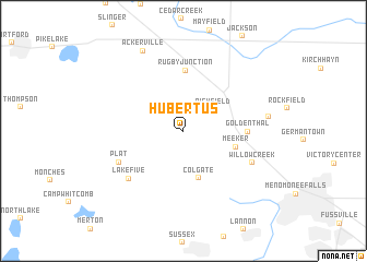 map of Hubertus