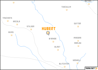 map of Hubert