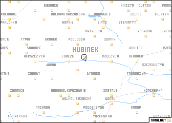 map of Hubinek