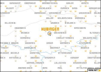 map of Hübingen
