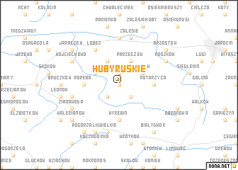 map of Huby Ruskie