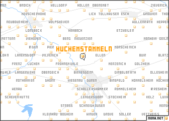 map of Huchem-Stammeln