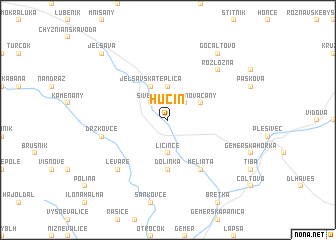 map of Hucín