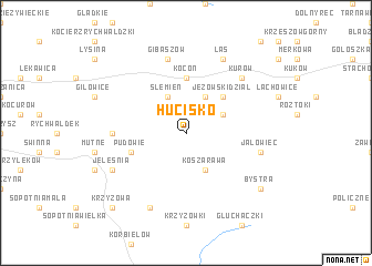 map of Hucisko