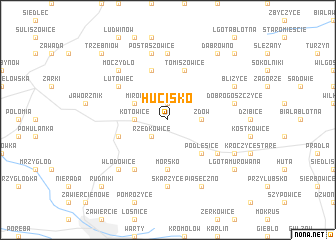 map of Hucisko