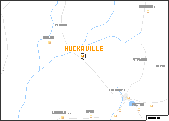 map of Huckaville
