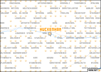 map of Huckenham