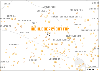 map of Huckleberry Bottom