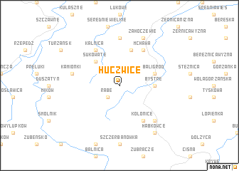 map of Huczwice