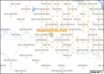 map of Huda Gopālpur