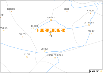 map of Hüdavendigâr