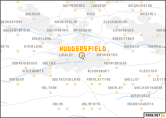 map of Huddersfield