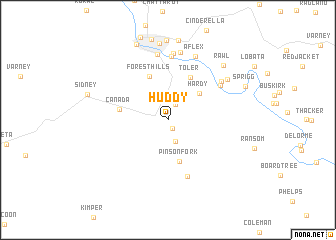 map of Huddy