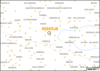 map of Hudenje