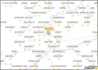 map of Hude