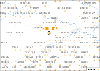 map of Hudlice