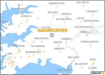 map of Hudson Corner