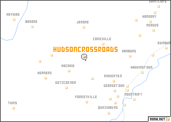 map of Hudson Crossroads