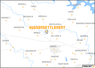 map of Hudson Settlement