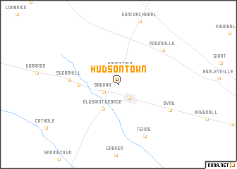 map of Hudsontown