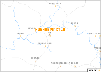 map of Huehuepiaxtla